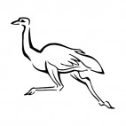Ostrich running, decals stickers
