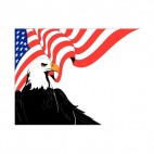 United States Eagle and flag, decals stickers