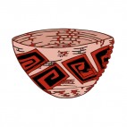 Native American ceramic basket, decals stickers