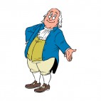United States Benjamin Franklin saluting, decals stickers