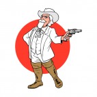 United States Buffalo Bill Cody with gun, decals stickers