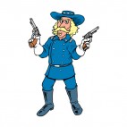 United States Custer with guns, decals stickers