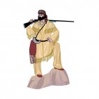 Frontier Man with gun, decals stickers