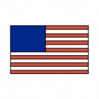United States flag no stars, decals stickers