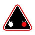 Railroad crossing lights warning sign, decals stickers