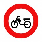 No mopeds allowed sign, decals stickers