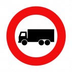 No trucks allowed sign, decals stickers