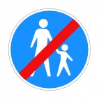 No pedestrian crossing allowed sign, decals stickers