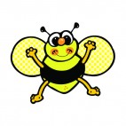 Bee smiling, decals stickers