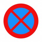 No stopping sign, decals stickers