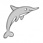 Dolphin smiling, decals stickers