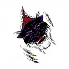 Angry purple lynx claws drawing, decals stickers