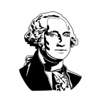 United States George Washington portrait, decals stickers