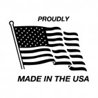 United States Proudly made in the usa logo, decals stickers