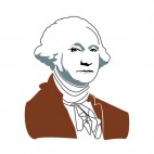 United States George Washington brown suit portrait, decals stickers