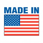 United States Made In United States logo, decals stickers