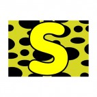 Animal letter S cheetah colours backround, decals stickers