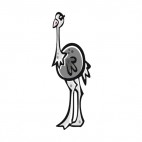 Ostrich, decals stickers