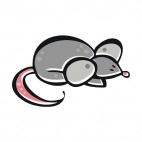 Mouse with long tail, decals stickers