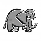 Elephant walking, decals stickers