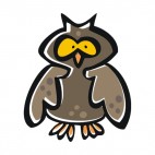 Brown owl, decals stickers
