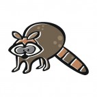 Brown raccoon, decals stickers
