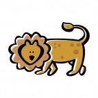 Lion walking, decals stickers