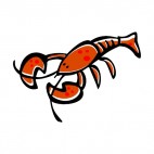 Lobster with red spots, decals stickers