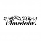 United States proud to be american logo, decals stickers
