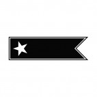 United States Patriotic banner one star, decals stickers