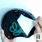 HowTo apply sticker (vinyl decal) on helmet.