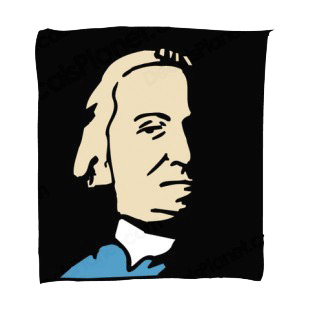United States Samuel Adams portrait listed in symbols and history decals.