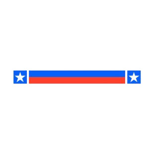 United States star and blue & red stripes banner listed in symbols and history decals.