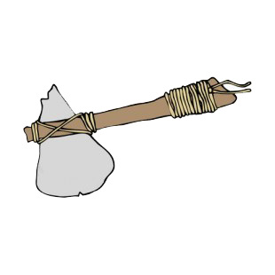 Native American tomahawk listed in symbols and history decals.