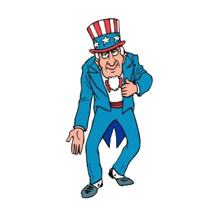United States Uncle Sam  listed in symbols and history decals.