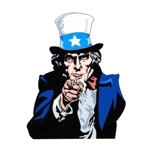 United States Uncle Sam i want you  listed in symbols and history decals.