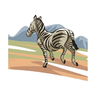 Zebra running listed in more animals decals.