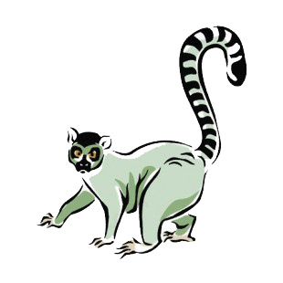 Grey lemur listed in more animals decals.