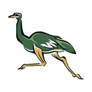 Ostrich running listed in more animals decals.