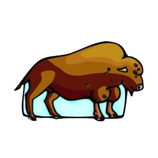 Brown aurochs listed in more animals decals.