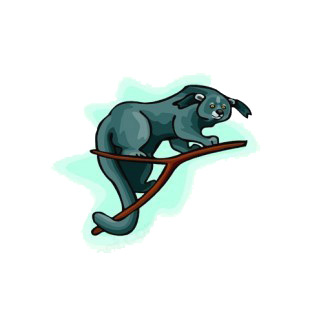 Binturong on a branch listed in more animals decals.