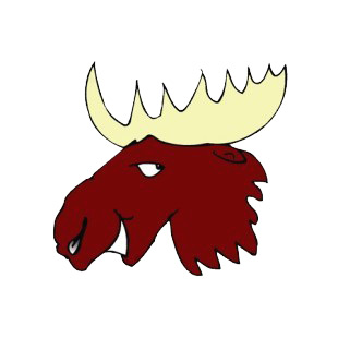 Brown moose smiling listed in more animals decals.