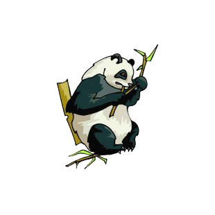 Panda eating twig listed in more animals decals.