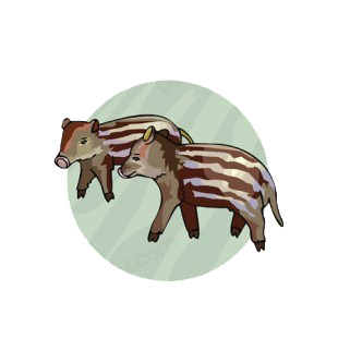Brown stripes piggys listed in more animals decals.