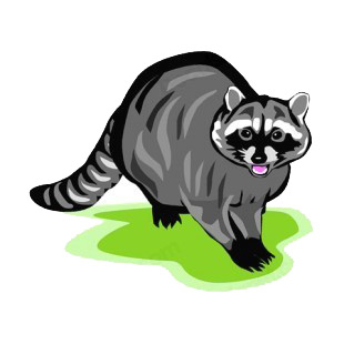 Raccoon with mouth open listed in more animals decals.