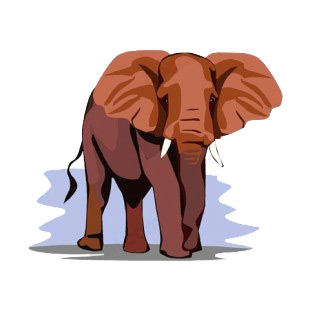 Brown elephant listed in more animals decals.