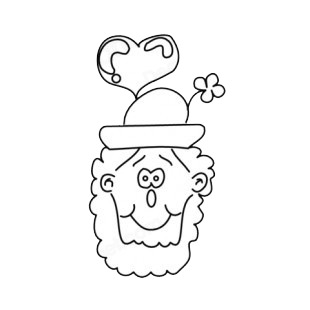 Smiling leprechaun listed in saint patrick's day decals.