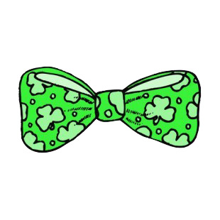 Bow tie with shamrocks listed in saint patrick's day decals.