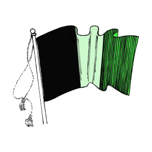Irish waving flag on a pople listed in saint patrick's day decals.