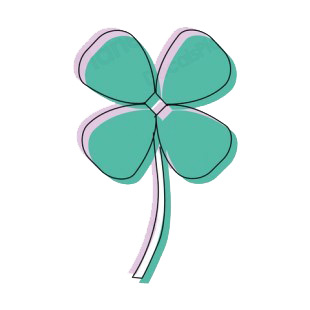 Four leaf clover drawing listed in saint patrick's day decals.